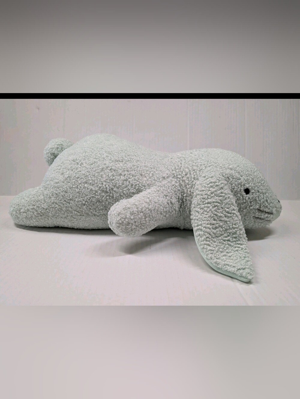 Pillowfort Weighted Bunny Plush Kids' Throw Pillow MInt Green  19" NWT Calming